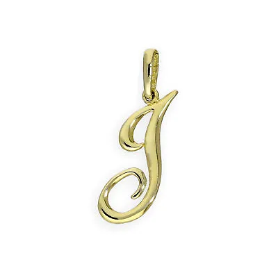 9ct Gold Fancy Calligraphy Script Letter Charms A - Z Initial Alphabet • £40