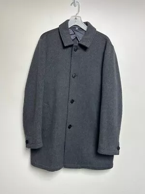 Bonobos Men's Standard Fit Wool Blend Long Coat Gray Large Heavyweight Classic • $129.88