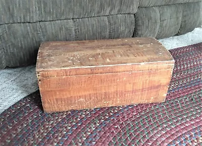 Antique Primitive Folk Art Grain Painted Wood Blanket Chest Trunk • $175