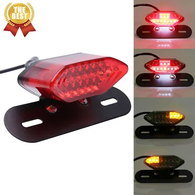 Universal Motorcycle LED Turn Signals Brake Integrated License Plate Tail Light • $15.89