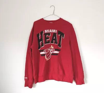 NBA Mitchell & Ness Sweatshirt Miami Heat Print Basketball Men's Medium/ Large  • £20