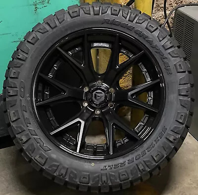 4 22x10 Fuel Catalyst Black Wheels 35  Nitto Tires 6x5.5 Dodge Ram 1500 TRX • $4179.05