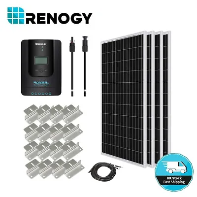 Renogy 400W Watt Mono Solar Panel Starter Kit 12V W/ 40A MPPT Charge Controller • £449.99