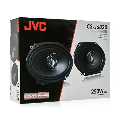 New Pair JVC CS-J6820 6X8  250 Watt 2 Way Coaxial Speakers 6 X 8  CSJ6820 • $44.90