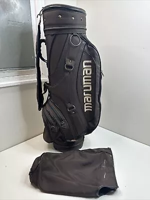 Maruman Golf Bag Brown 6 Ways With Cover ( Acceptable Condition)  • $115