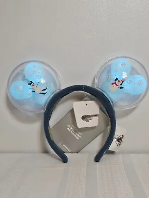 Disney Mickey Mouse Snowman Light Up Balloon Ears Headband Blue Snowman • $30