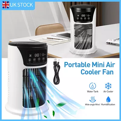 Mini Air Cooler Fan Portable Conditioner Humidifier Purifier USB Room Cooling • £13.99