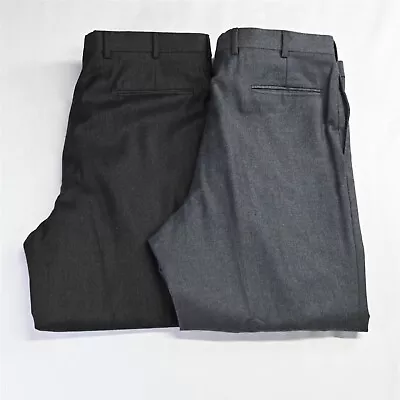 Lot 2 Jos A Bank 36 X 32 Gray Plaid Brown Houndstooth Wool Mens Dress Pants • $39.99