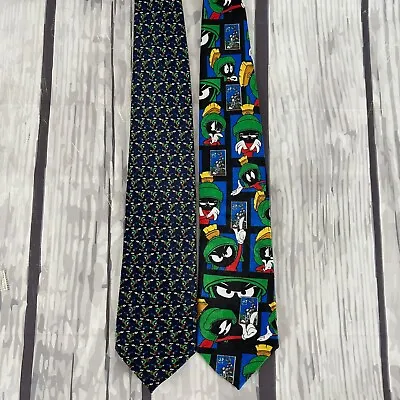 Marvin The Martian Lot Of 2 Looney Tunes Vintage Ties Neckties Novelty (TL8) • $9.60