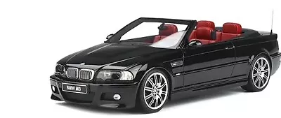 Otto 1/18 - BMW M3 E46 Convertible 2004 Black Resin Scale Model Car • £128.99