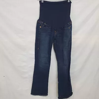 True Religion Maternity Jeans Size 28 Blue Denim Boot Cut Pea In The Pod • $24.99