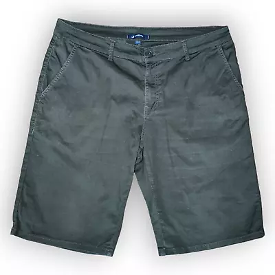 Kangol Men's Dark Green Workwear Chino Shorts Cotton Elastic Waist Size XL • £9.99