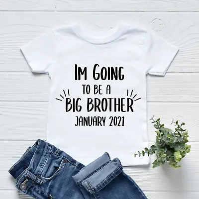 £8.49 • Buy I'm Going To Be A Big Brother Kid's Children Pregnancy Baby Announcement T-Shirt