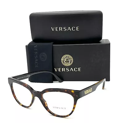 VERSACE VE3315 108 Havana / Demo Lens 52mm Eyeglasses • $79.95