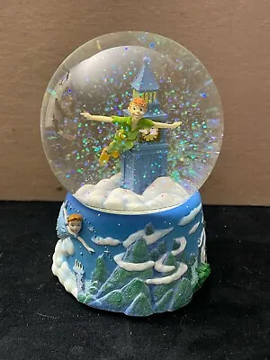 Enesco Disney Peter Pan Musical Snow Globe Plays Au Clair De La Lune Christmas • $29.95
