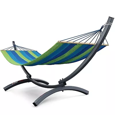 £79.99 • Buy Garden Hammock With Heavy Duty Steel Frame Outdoor Swing Bed Camping