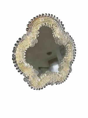 Flowers Re Davide Antique Vanity/table Mirror Venetian -murano Glass • $150