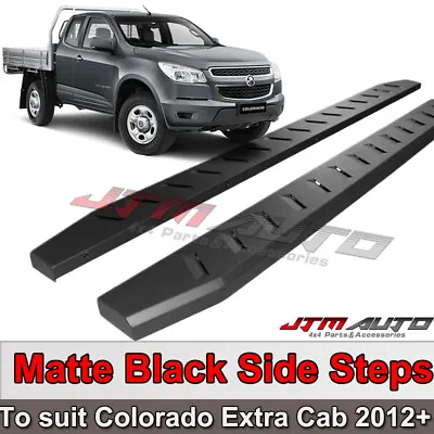 $278.10 • Buy Heavy Duty Steel Black Off Road Side Steps Suit Holden Colorado Extra Cab 2012+