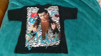 £180 • Buy Vintage Shawn Michaels Heartbreak Kid Rare 1995 Black Zebra Shirt XL WWF WWE...