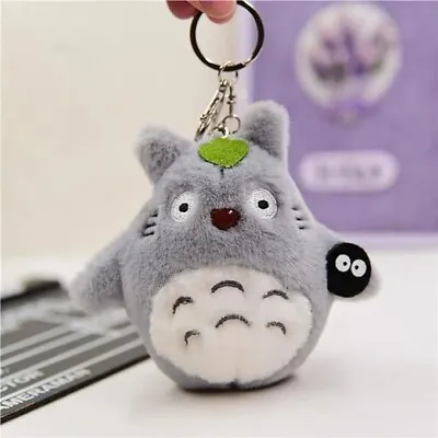 My Neighbor Totoro Plush Keychain 4  Mini Plush Keychain Metal Key Ring Holder • $9.99
