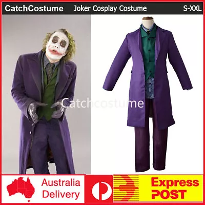 Batman The Dark Knight Joker Costume Halloween Party Fancy Dress Cosplay Outfits • $75.99