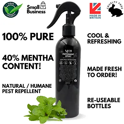 Strong & Natural Peppermint Essential Oil Spray Mice Rodent Spider Repellent • £6.25