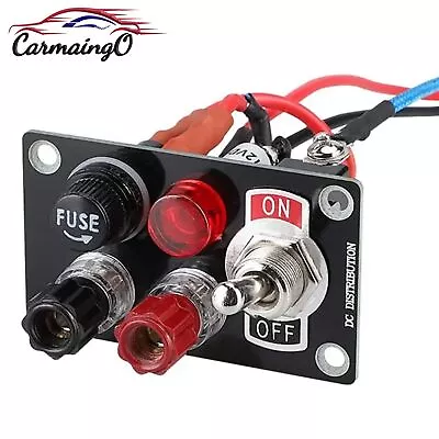 12V Metal Rocker Toggle Switch Panel ON/OFF 20A Fuse Box Power Supply Charger • $14.99