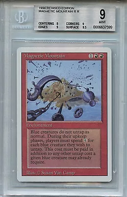 MTG Revised Magnetic Mountain BGS 9.0(9) Mint Magic Card WOTC 7599 • $49.99