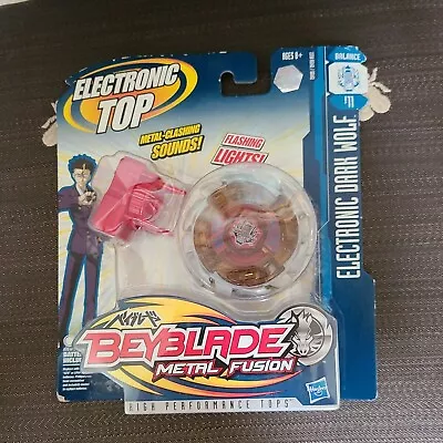 Beyblade Metal Fusion Electronic Top Lightning Dark Wolf B11 Light Attack Hasbro • $32