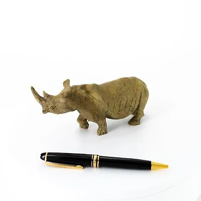 Walking Rhino Original Shona Sculpture. Verdite. Imported African Fine Art • $128