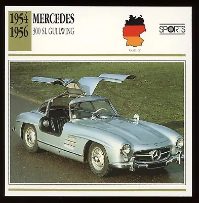 1954 - 1956  Mercedes  300 SL Gullwing  Classic Cars Card • $4.95