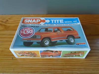Monogram Snap Tite Ford Bronco XLT Orange Sealed Mint • $19.95