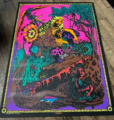 $480 • Buy VINTAGE BLACKLIGHT POSTER  Blossom  Platt Poster Co. California Trippy LSD 70's