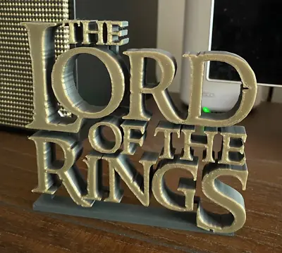 LORD OF THE RINGS PLAQUE Freestanding Logo Sign Bookshelf Desk Study • £15.99