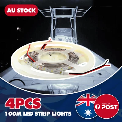 $15 • Buy 4x 100cm LED Strip Light Boat Marine Yacht Bow Jet Cabin Deck Waterproof IP65