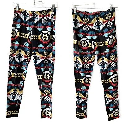 Moda Colorful Southwest Aztec Print Leggings Size Small • $5