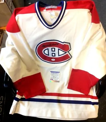 Maurice  ROCKET  Richard Signed Montreal Canadiens Jersey W/ Fight Strap PSA • $795