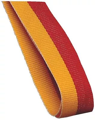 10x Red And Yellow Medal Ribbons / Lanyards With Gold Clip 22mm Wide FREE P&P • £6.95