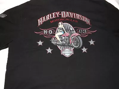 Harley Davidson Button Shirt Mechanic Work Garage V-Twin Power Sz Large • $14.99