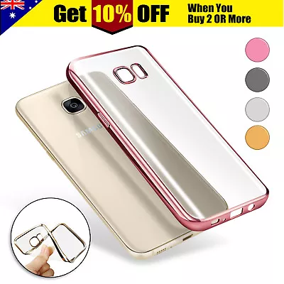 Samsung S8 Case Slim Clear Metal Bumper Rubber Soft Cover For Galaxy S8+ S7 Edge • $4.99