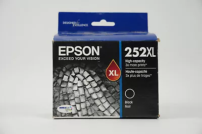 Genuine Epson 252XL High Capacity Black Cartridge EXP 04/2023 • $19