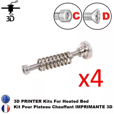 Leveling Kit M3 X 40mm Nut Screw For 3D Printer Heated Bed DIY • $4.28