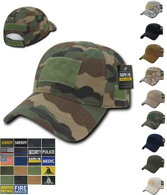 Cotton Military Relaxed Crown Tactical 6 Panel Hats Caps With Front Patch • $15.95