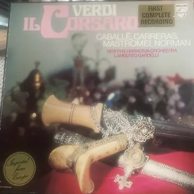 VERDI-IL CORSARO--ORIGINAL 2 LP BOX Autographed By Jose Carreras • $20