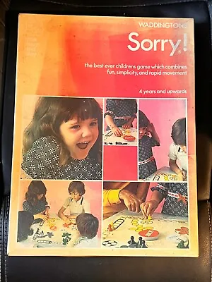 £19.99 • Buy Vintage Waddingtons Sorry! Kids Childrens Board Game