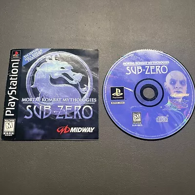 Mortal Kombat Mythologies Sub Zero Playstation 1997 PS1 Disc And Manual Untested • $32.90