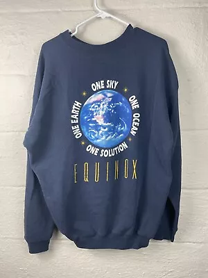 Equinox Vintage Sweatshirt Earth Ocean Lee Size XL Distressed • $10