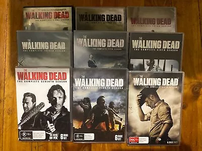 The Walking Dead DVD Seasons 1-9 Complete 1 2 3 4 5 6 7 8 9 VGC R4 Zombies NEW • $95