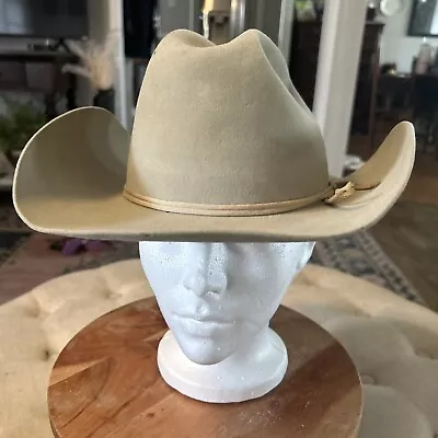 Vintage Stetson The Cattleman 5x Beaver Silver Belly 7 1/8  3 1/2 Brim Ryon 30 • $125