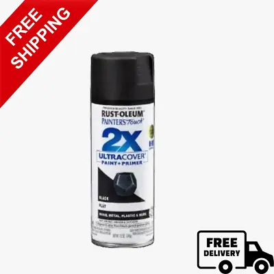 Rust-oleum 12 Oz. Flat Black General Purpose Spray Paint With Maximum Durability • $8.70